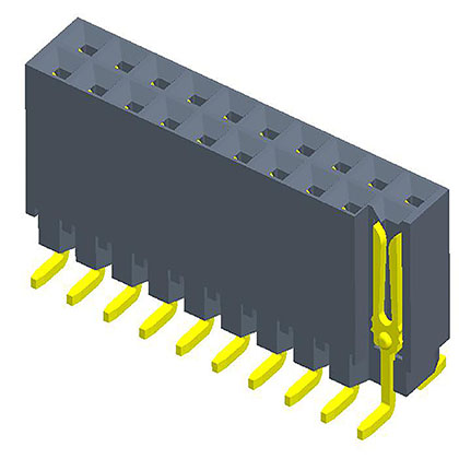 1.27*2.54mmFemale Header  Dual Row SMT Y-type